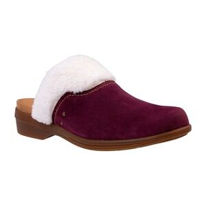 Waco Northridge Cozy Revitalign Orthotic Suede Clog Shoe‎ Sz 10 Burgundy NEW